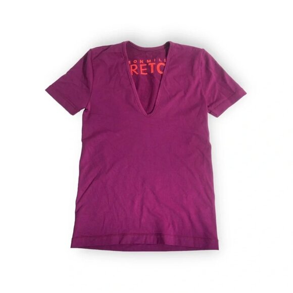 New SIMON MILLER AIX JERSEY TOP PLUM size M/L - Picture 4 of 7